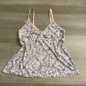 Dainty pink and white lace lingerie top <3